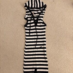 Black and White Striped Dress